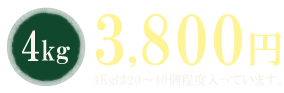 4Kg3,800円（税抜）